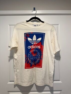 adidas Off-White Short Sleeve Back Logo Tee